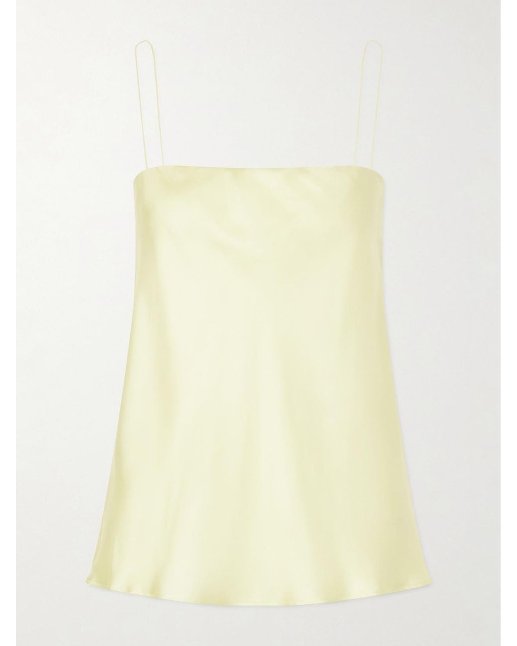 Another Tomorrow Yellow Silk-Twill Camisole