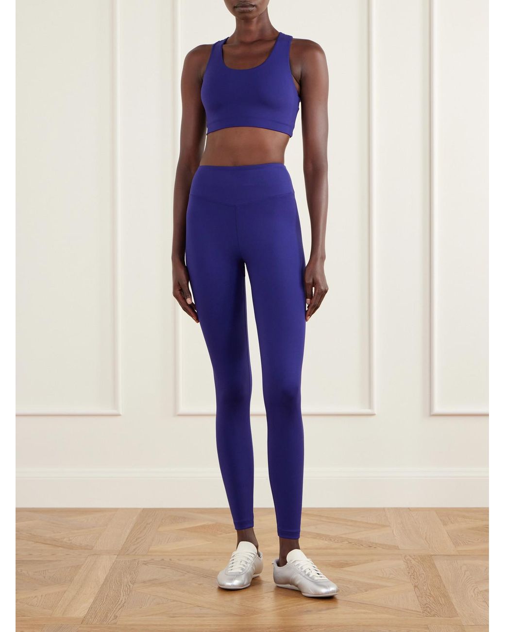 Eres Blue Marie-José Cutout Embroidered Stretch-Jersey Sports Bra