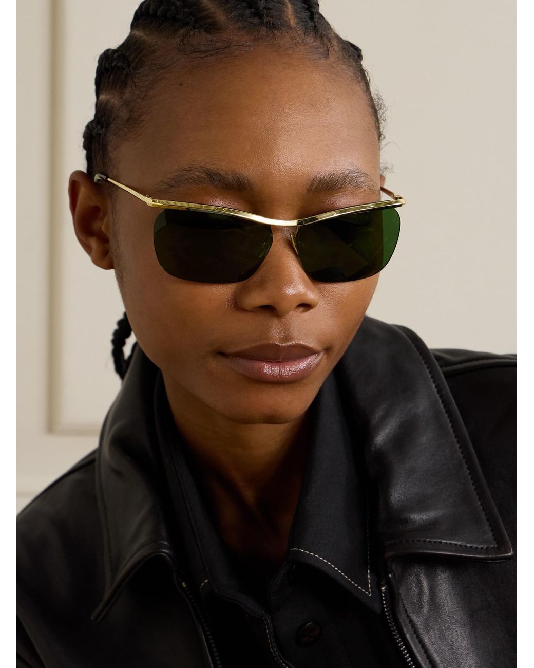 Céline Green Square-Frame-Tone Sunglasses