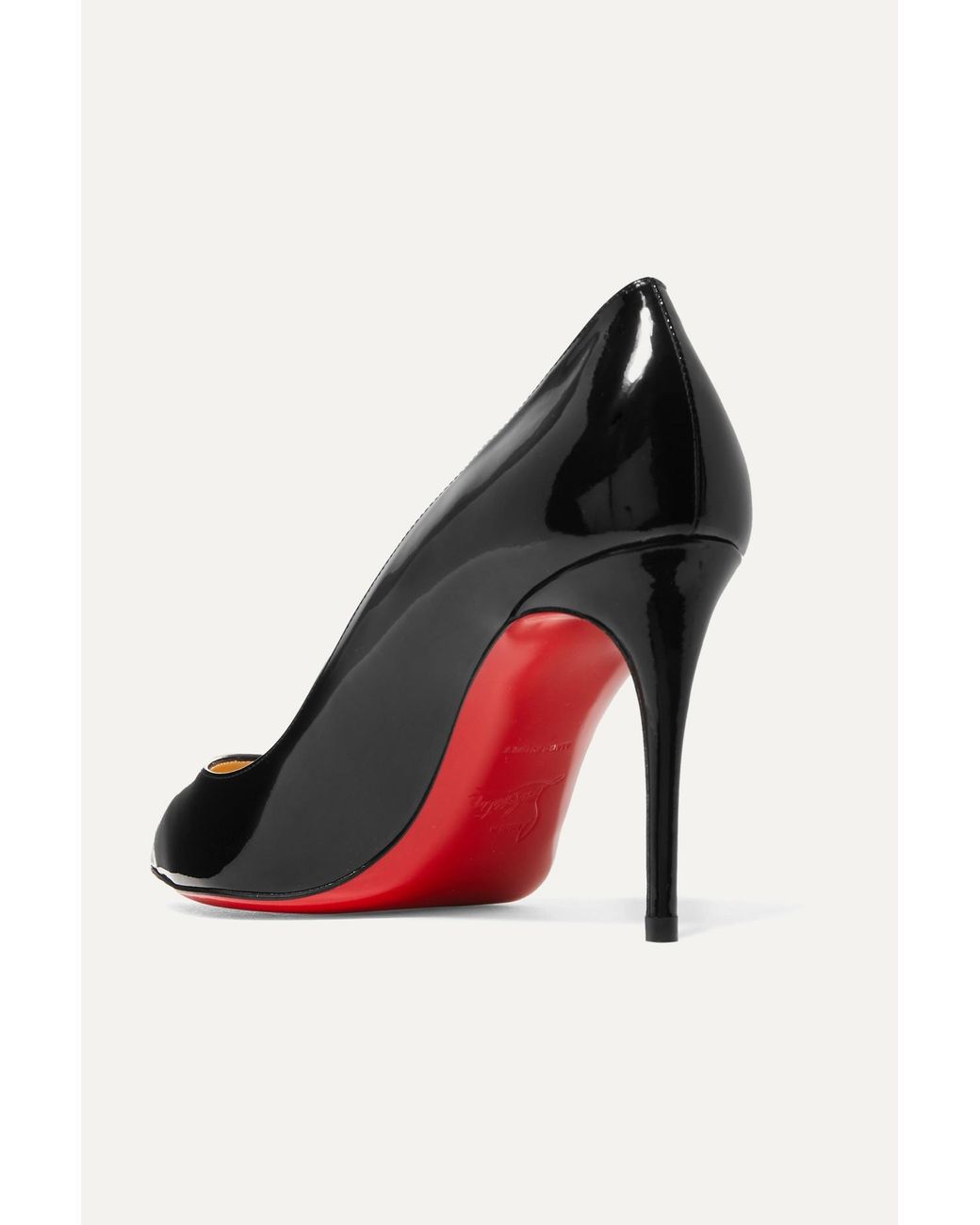 Christian Louboutin Pigalle Follies 85 Patent-leather Pumps in Black | Lyst