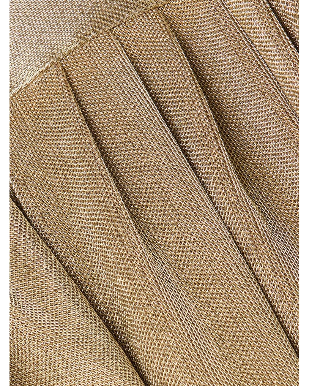 Alaïa Natural Gathered Metallic Knitted Shorts