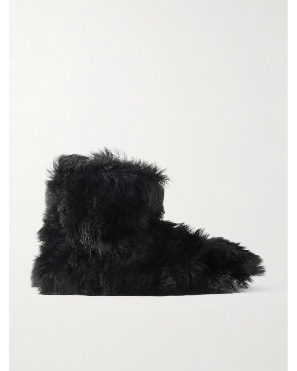 Christen Black Big Boot Shearling Ankle Boots