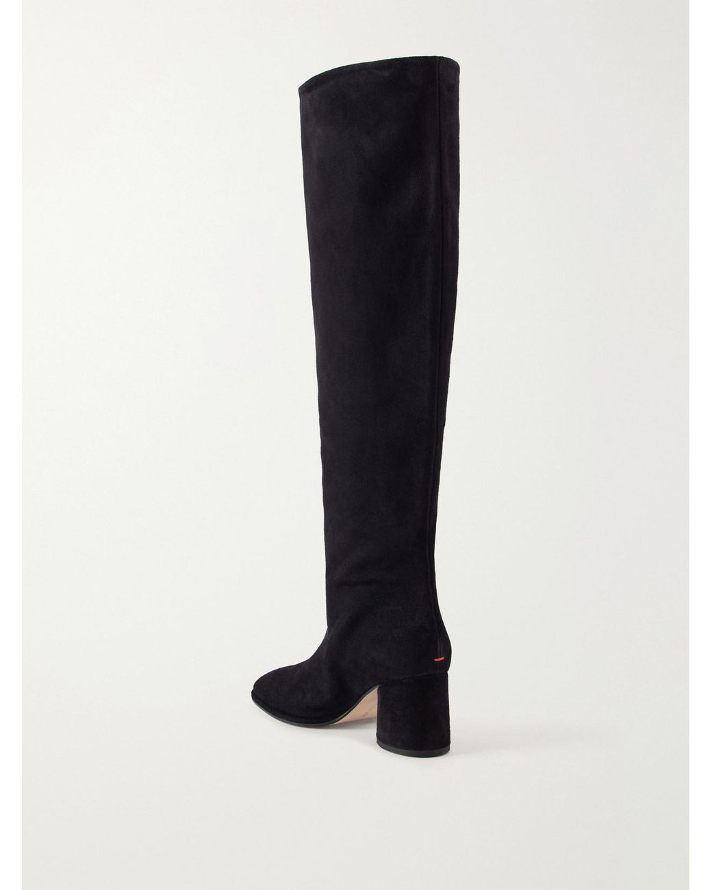Aeyde Black Almut Suede Knee Boots