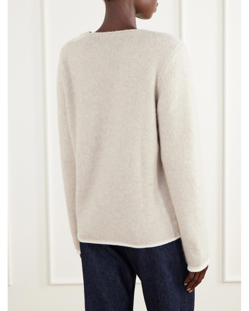 God's True Cashmere Natural Carnelian Cashmere-Bouclé Sweater