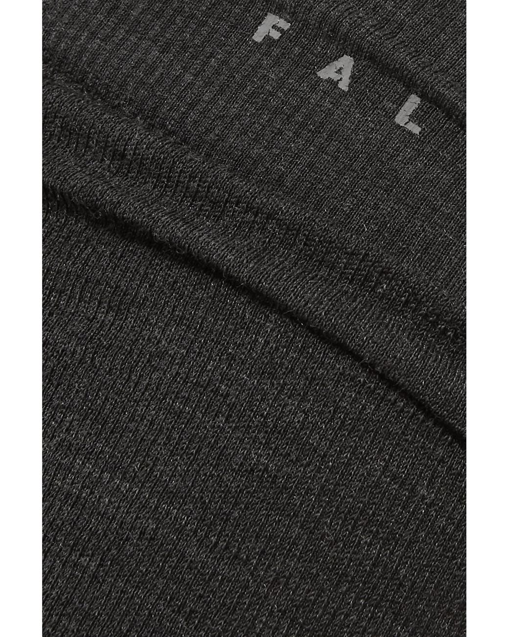 Falke Black Stretch Wool-Blend Leggings