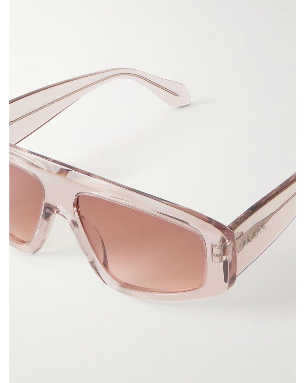 Alaïa Pink Aviator-Style Recycled-Acetate Sunglasses