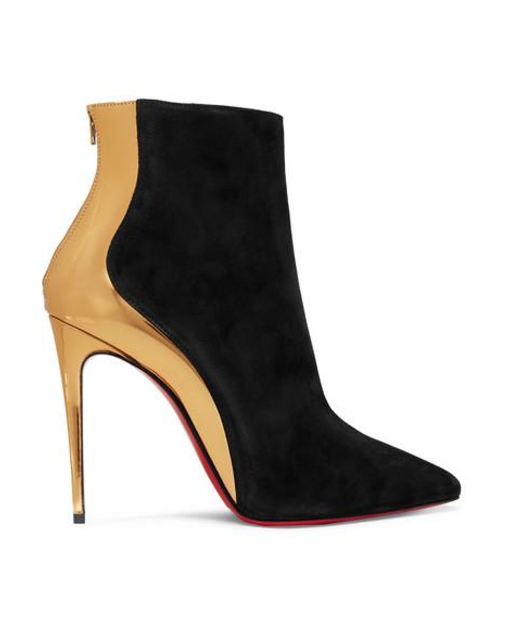 Christian Louboutin Delicotte Velour Heeled Boots in Black Lyst