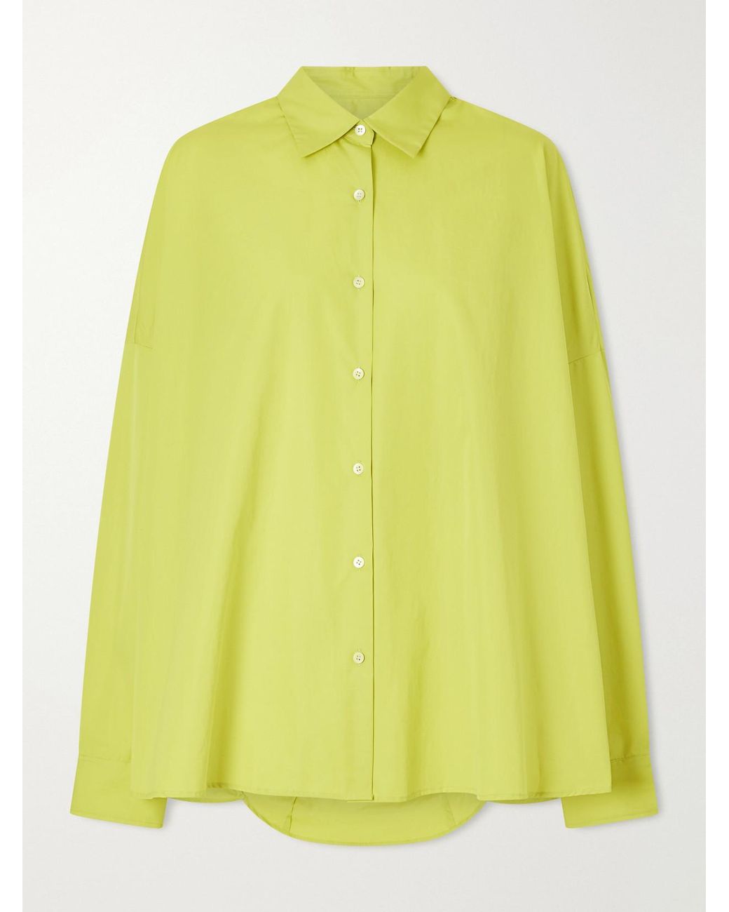 Dries Van Noten Yellow Darted Cotton-Poplin Shirt