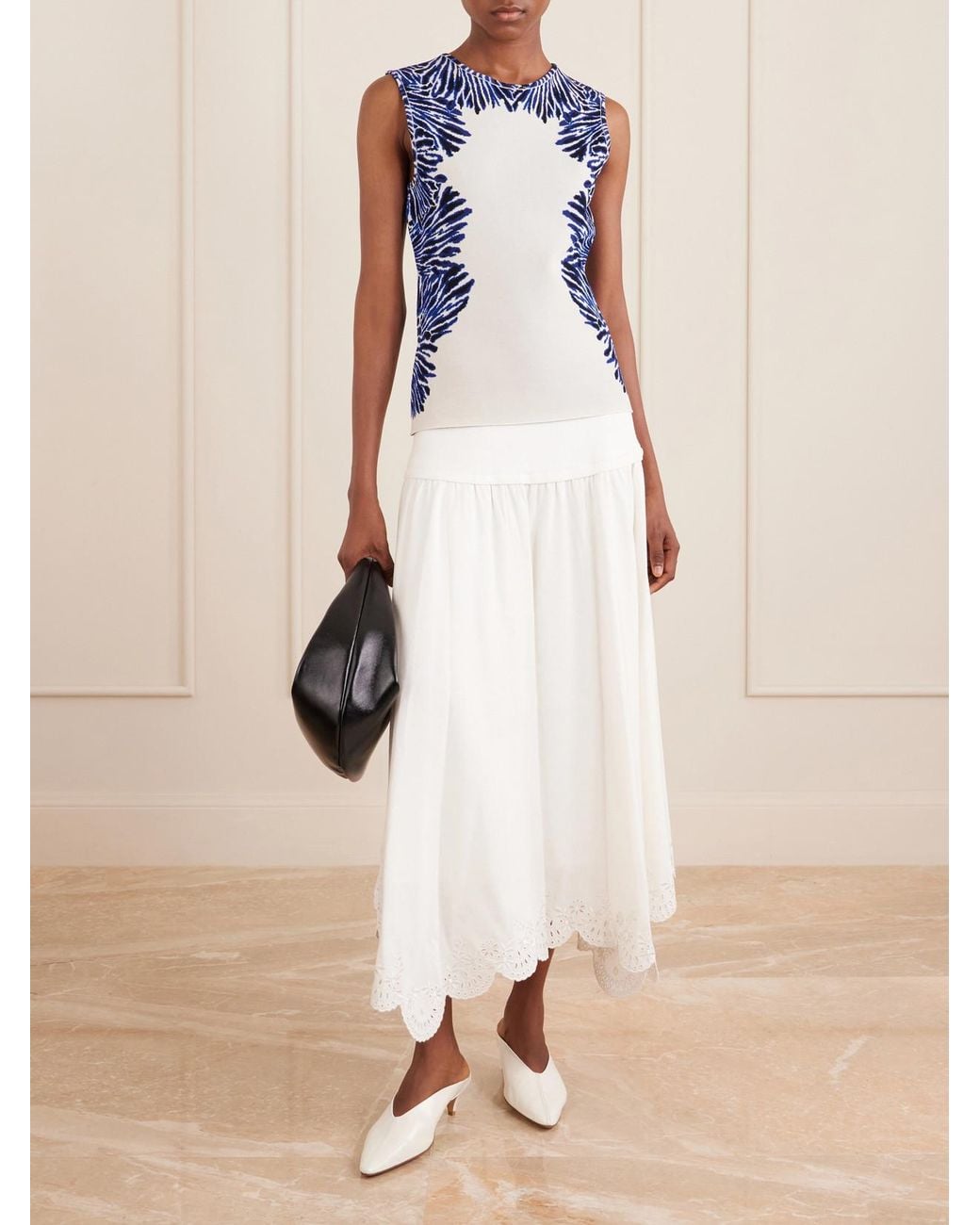 Ulla Johnson Blue Aylin Jacquard-Knit Tank