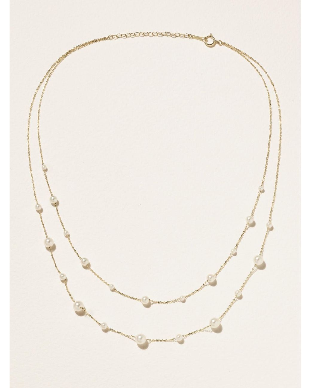 Mizuki Natural 14-Karat Pearl Necklace