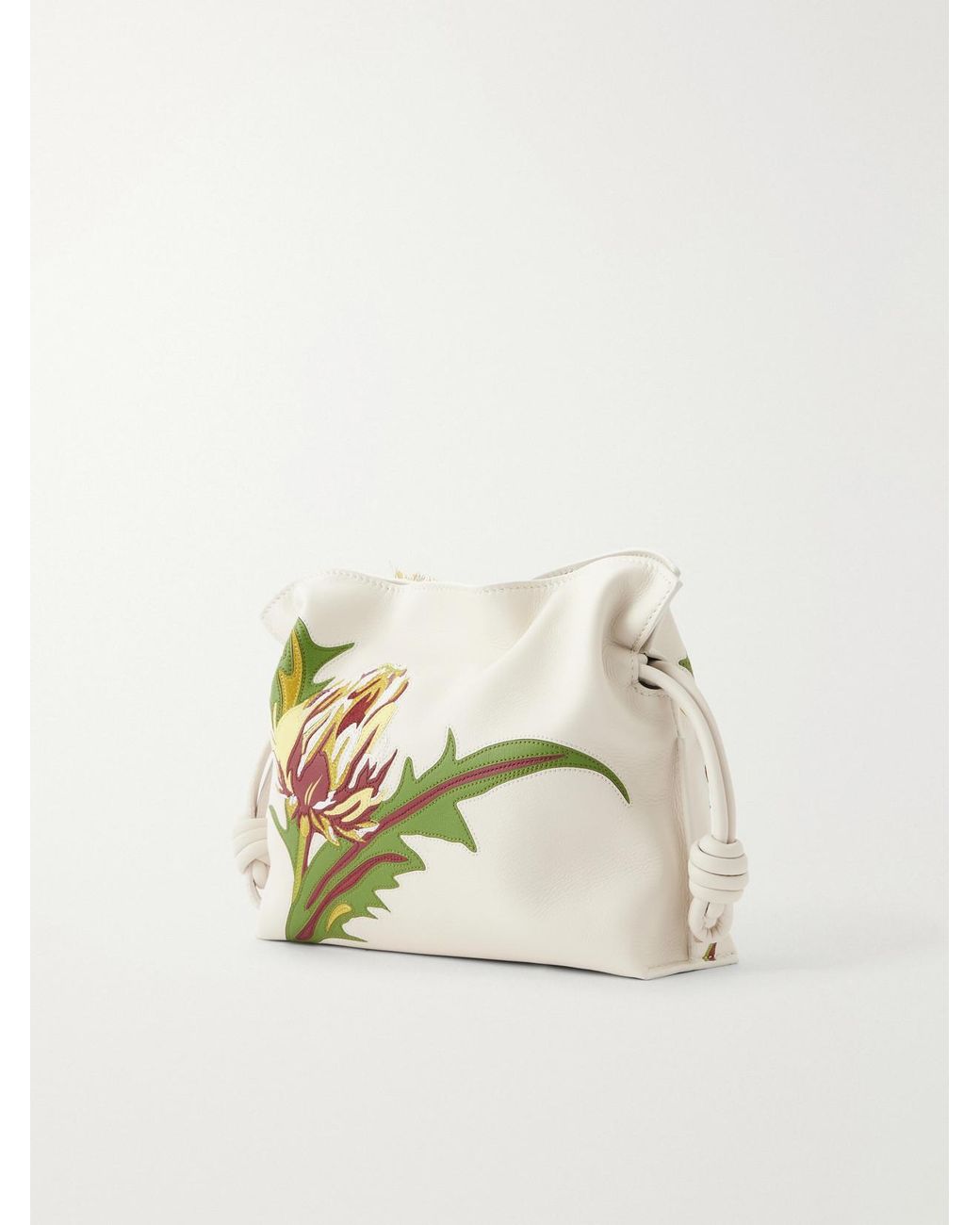 Loewe Metallic Paula Ibiza Flamenco Intarsio Mini Embroidered Leather Clutch