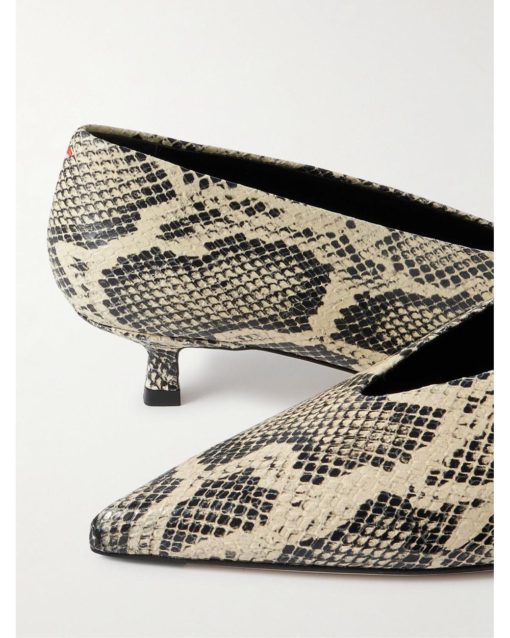 Aeyde Multicolor Leather Snake Print Clara Pumps 35