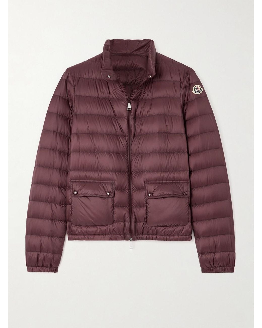 Moncler Purple Lans Quilted Shell Down Jacket