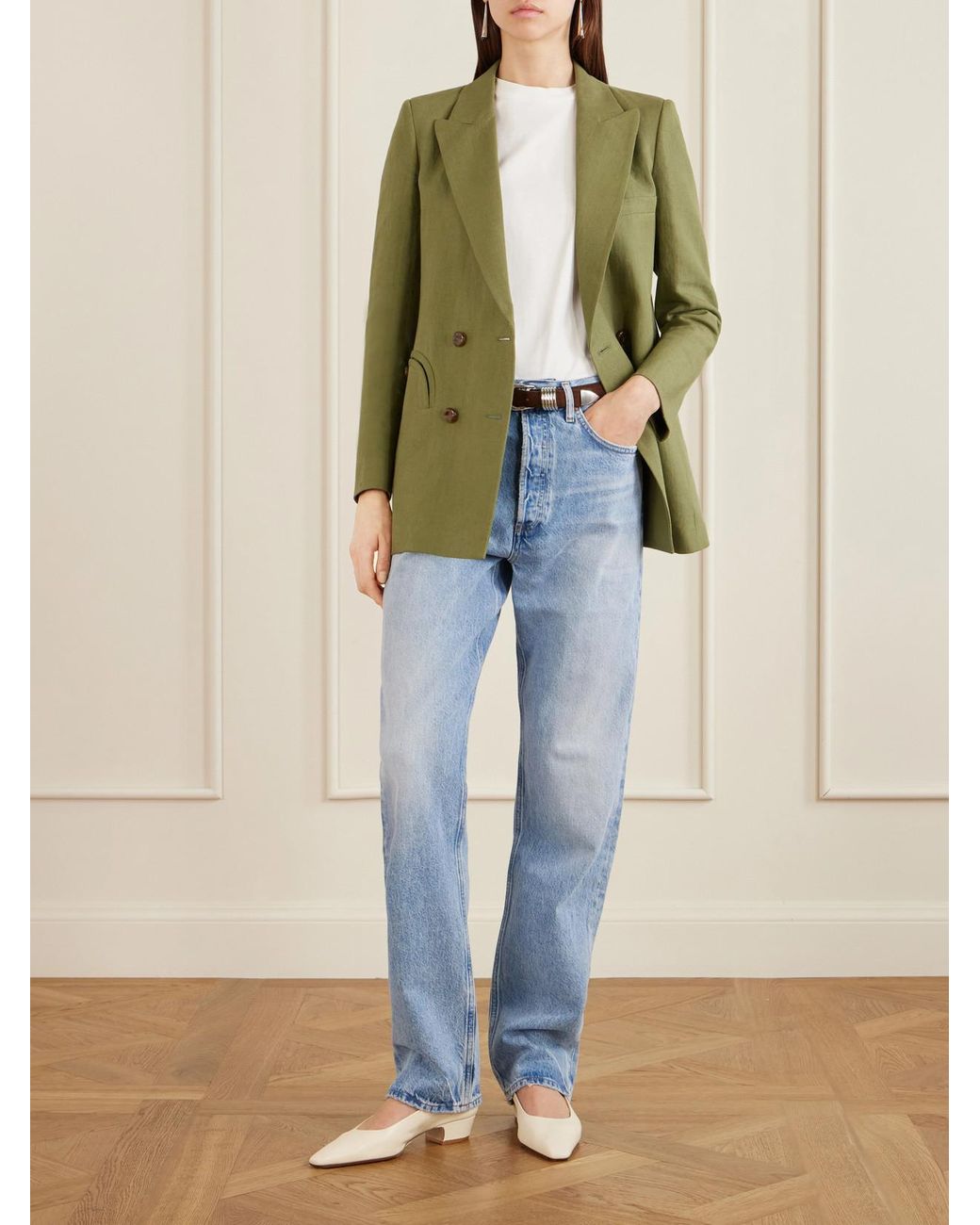 Agolde Blue 90's Regenerative Mid-Rise Straight-Leg Jeans