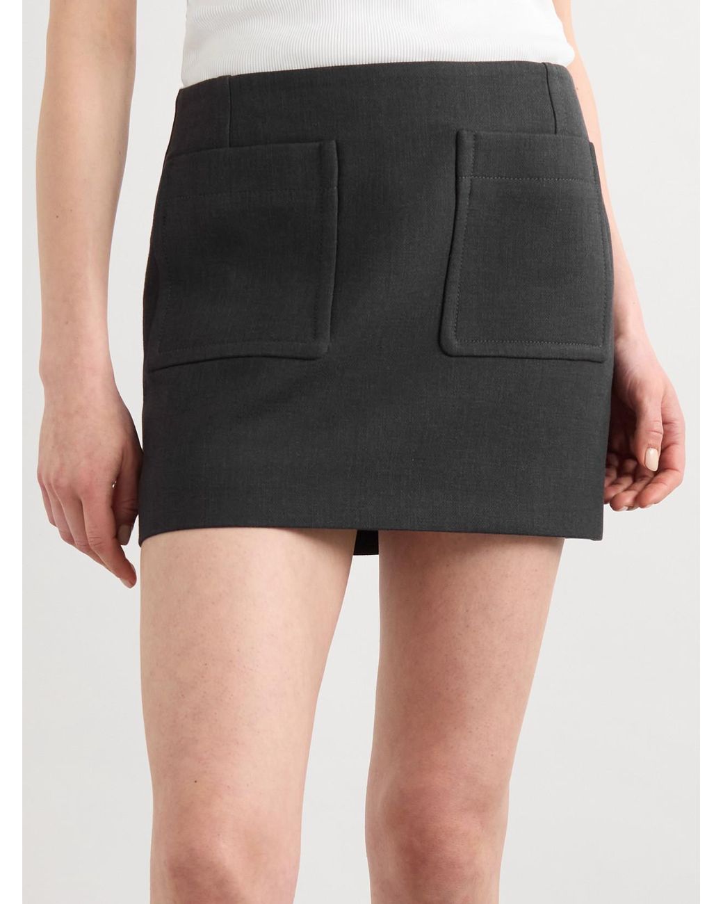 Bottega Veneta Black Woven Mini Skirt