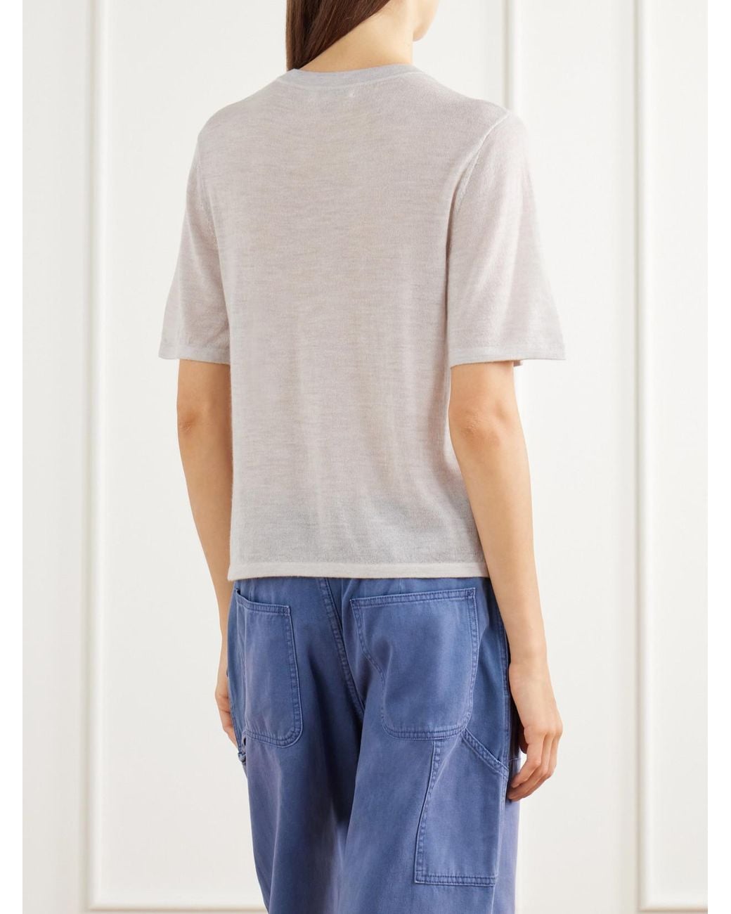 B Sides White Merino Wool T-Shirt