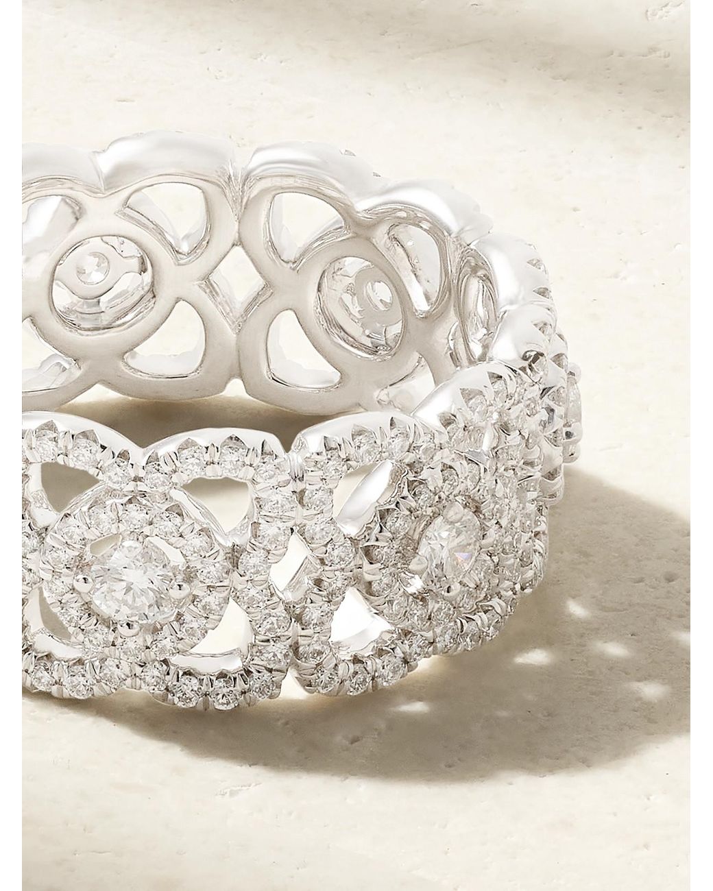 De Beers London Natural Lotus By De Beers 18-Karat Diamond Ring