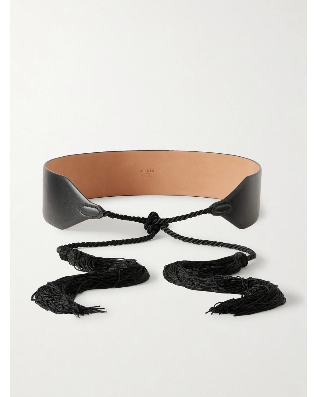 Alaïa White Tasseled Leather Belt