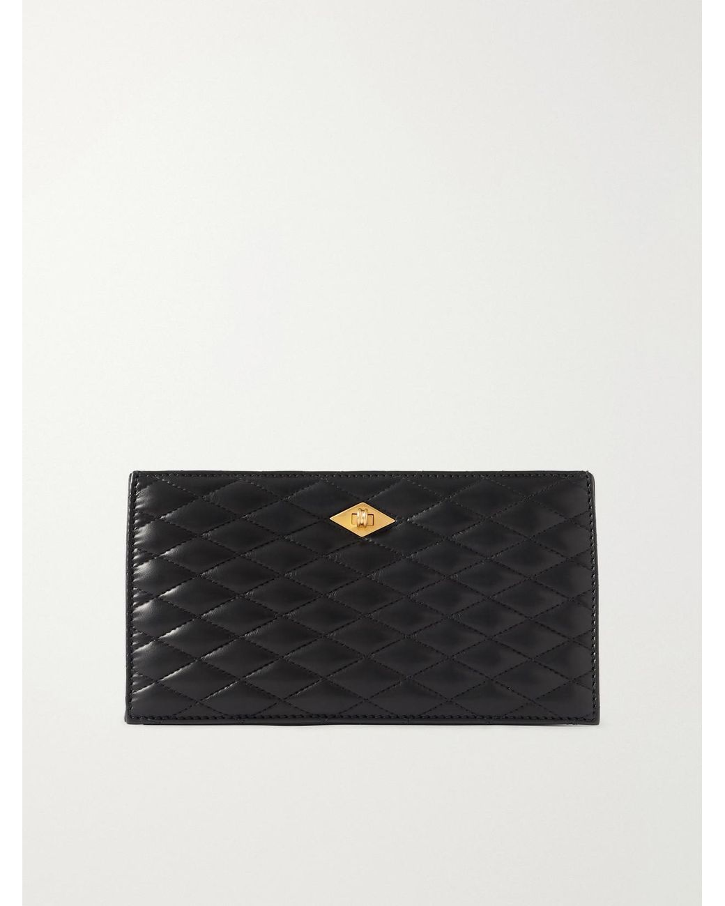 Metier Black Ease Quilted Leather Clutch