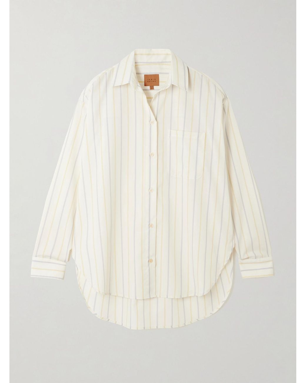 Jamie Haller Natural The Essential Striped Cotton-Poplin Shirt