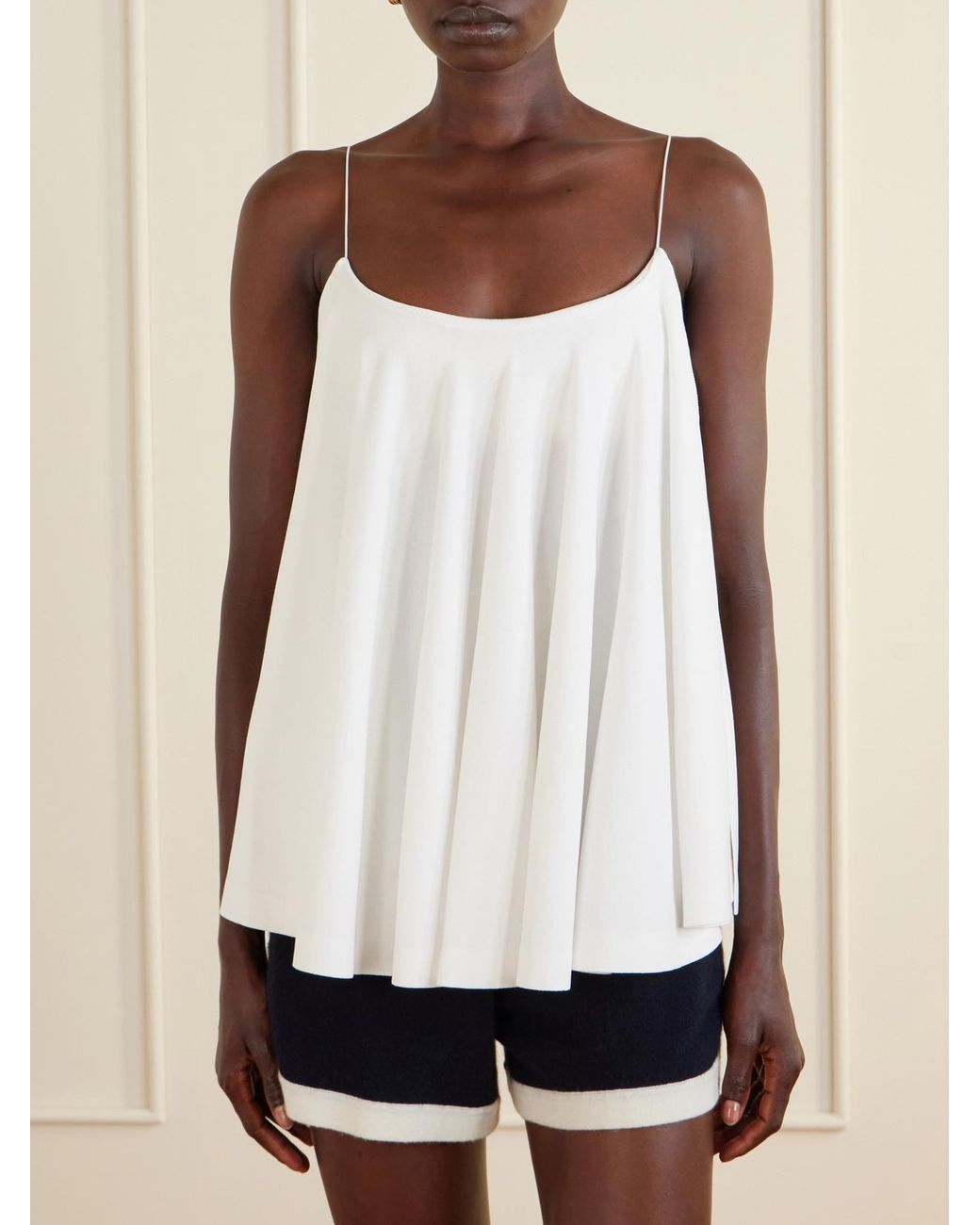 Jacquemus White Le Haut Voile Open-Back Jersey Top