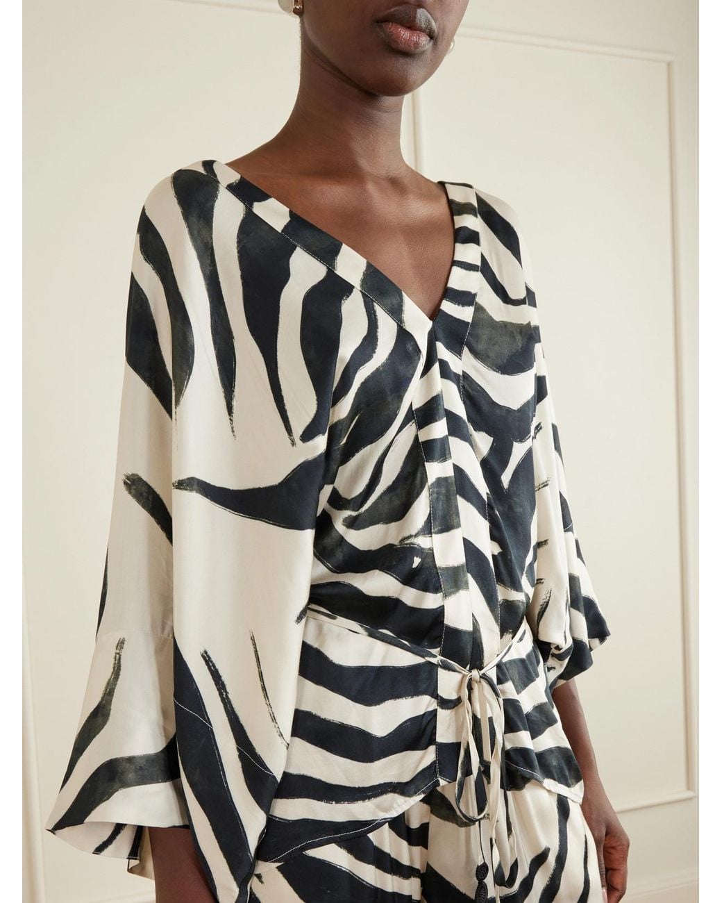 ANDRES OTALORA White Desierto Vivo Printed Georgette Blouse