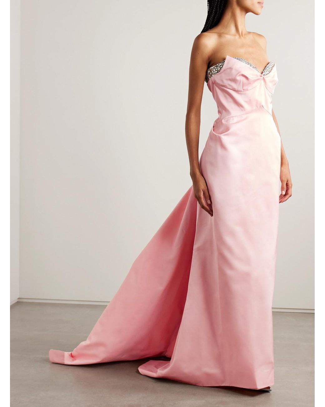Fashion Pink Alexander Mcqueen Dress McQueen Crystal-Embellished Duchess  Satin Gown In Pink Lyst Australia