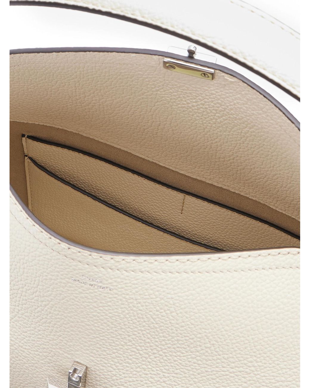 Totême Natural T-Lock Leather Shoulder Bag