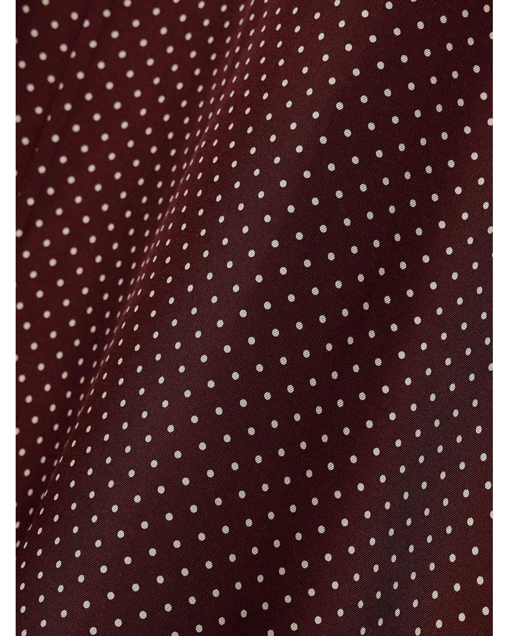 den rosaria polka-dot silk-blend midi dress DEn Rosaria Polka-Dot Silk-Blend Midi Dress - Burgundy - 20% Off