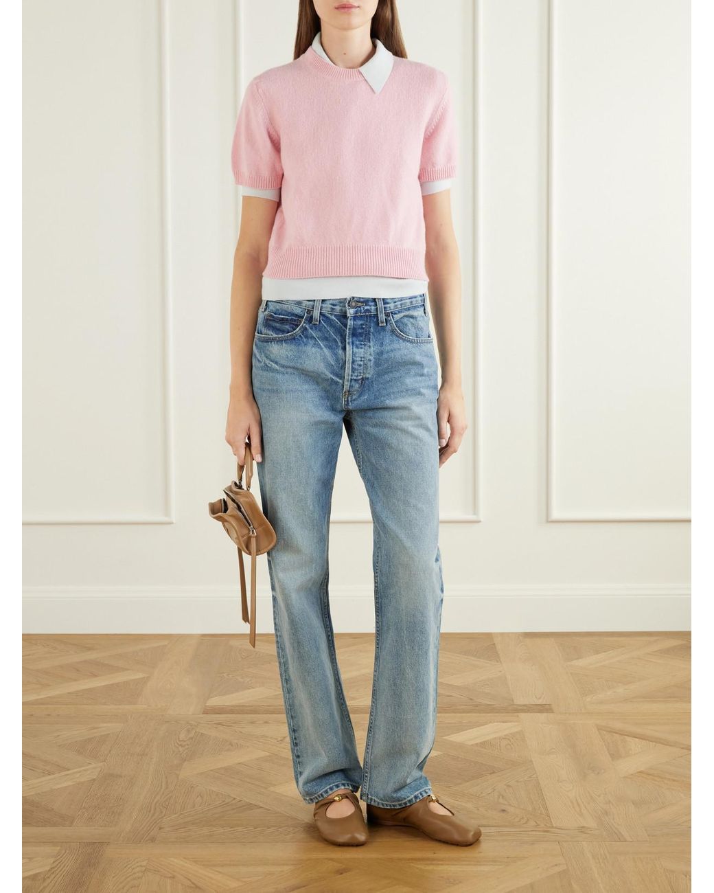 &Daughter Pink Wicklow Wool Sweater