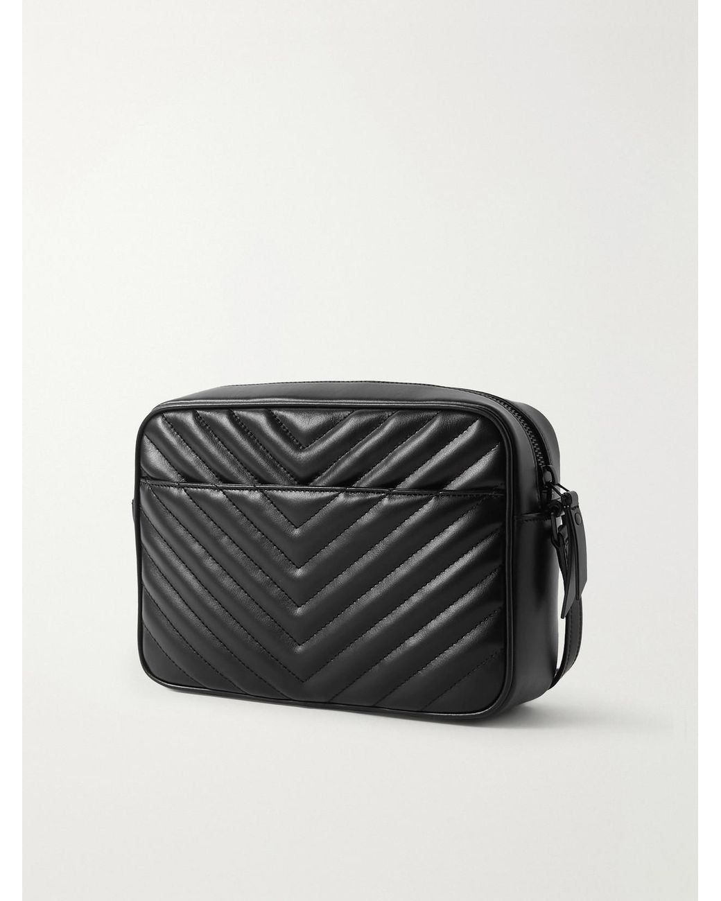 Saint Laurent Black Loulou Medium Matelassé Leather Shoulder Bag
