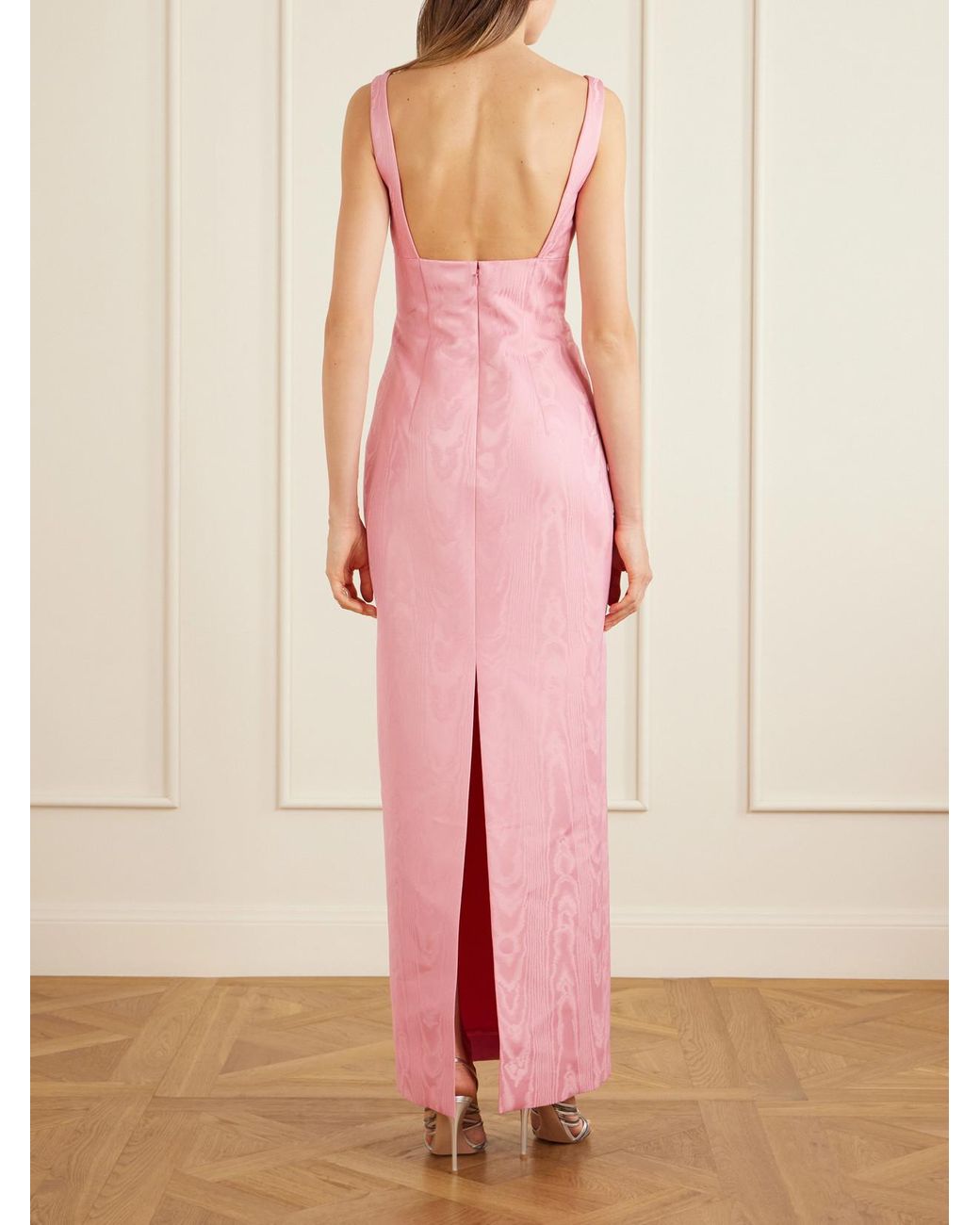 Emilia Wickstead Pink Micheline Moire Gown