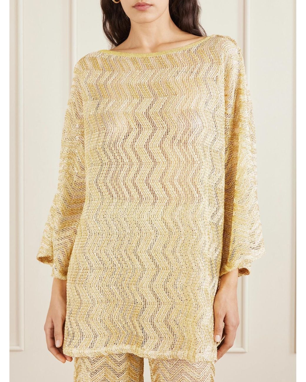 Missoni Natural Mare Metallic Crochet-Knit Cover-Up
