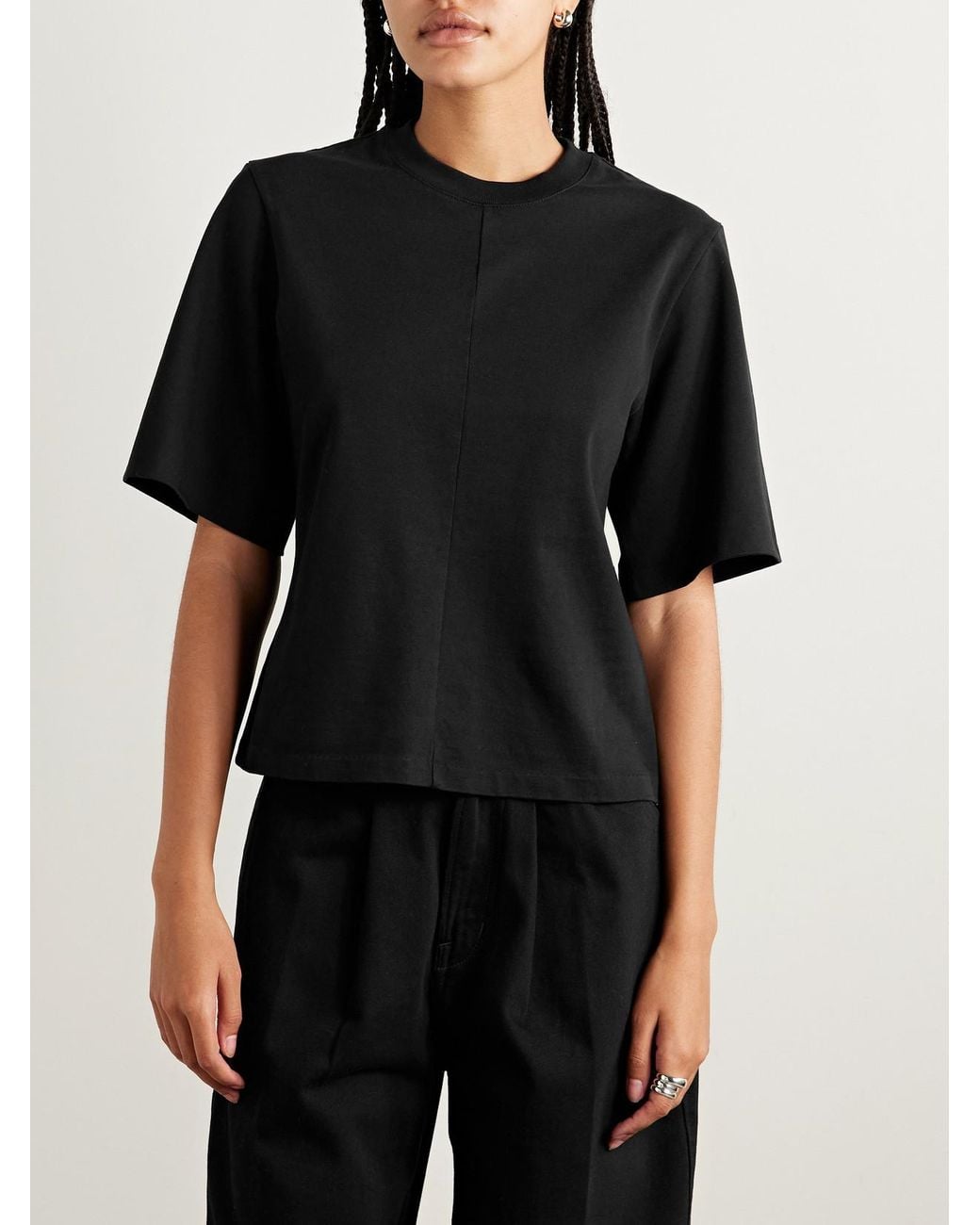 RÙADH Black The Isla Organic Cotton-Jersey T-Shirt