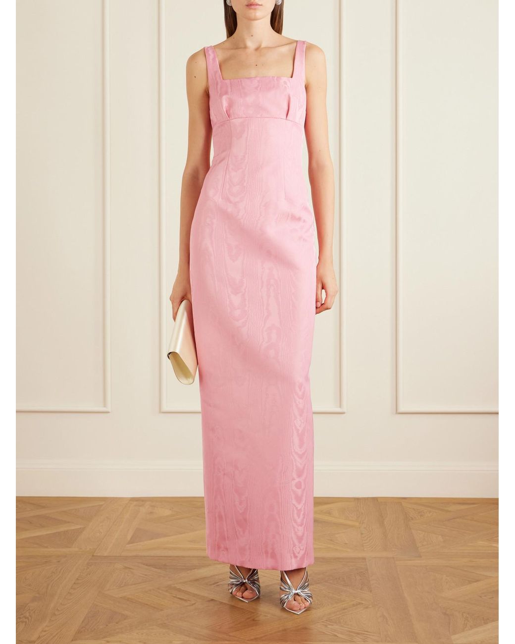 Emilia Wickstead Pink Micheline Moire Gown