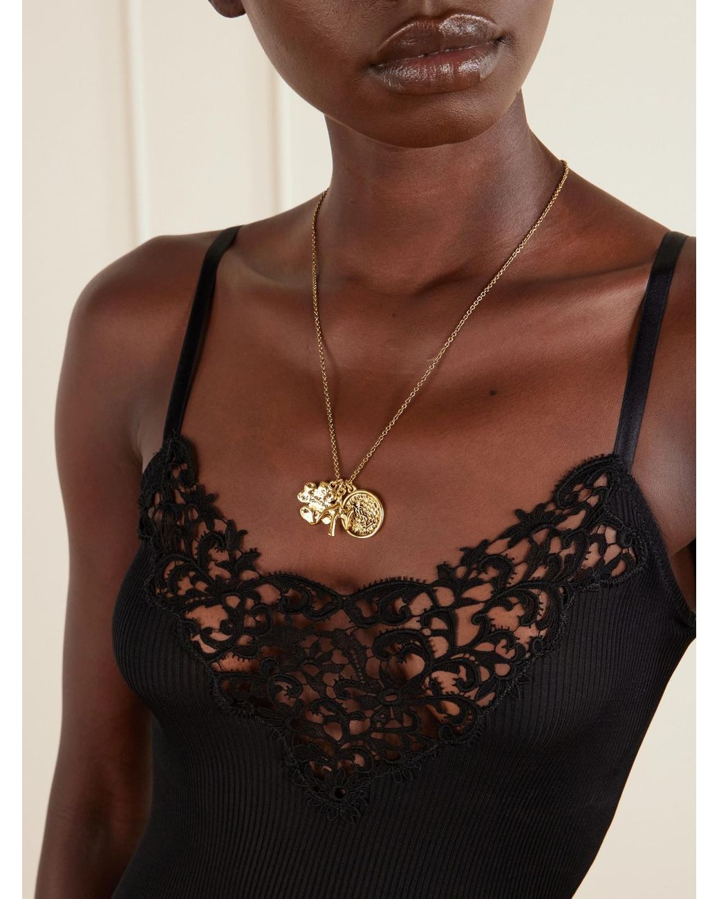 Saint Laurent White Tone Necklace