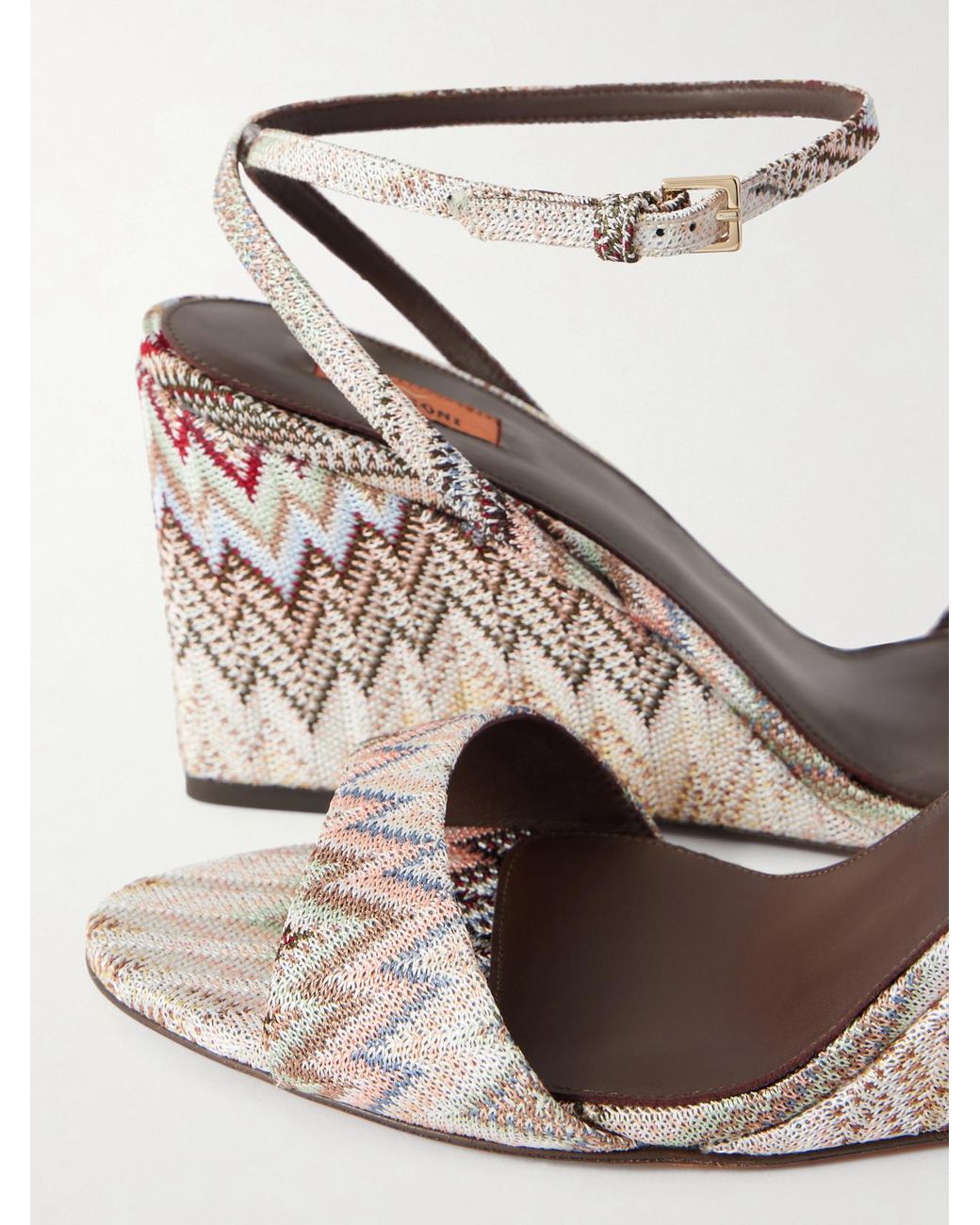 Missoni Natural Julie Striped Woven Sandals