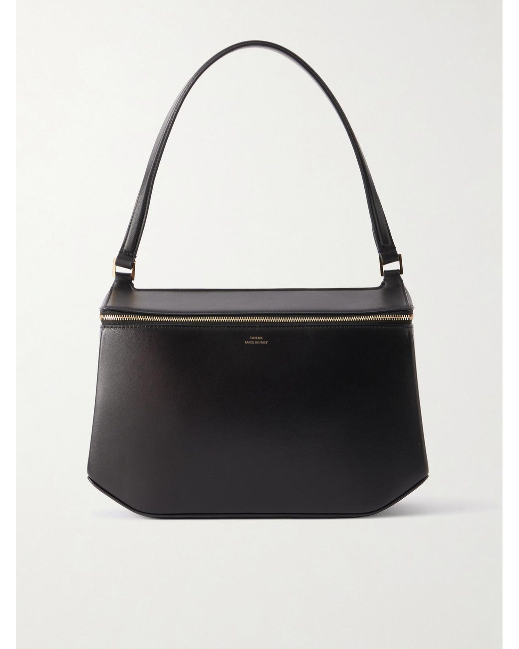 Totême Black Clip Leather Shoulder Bag