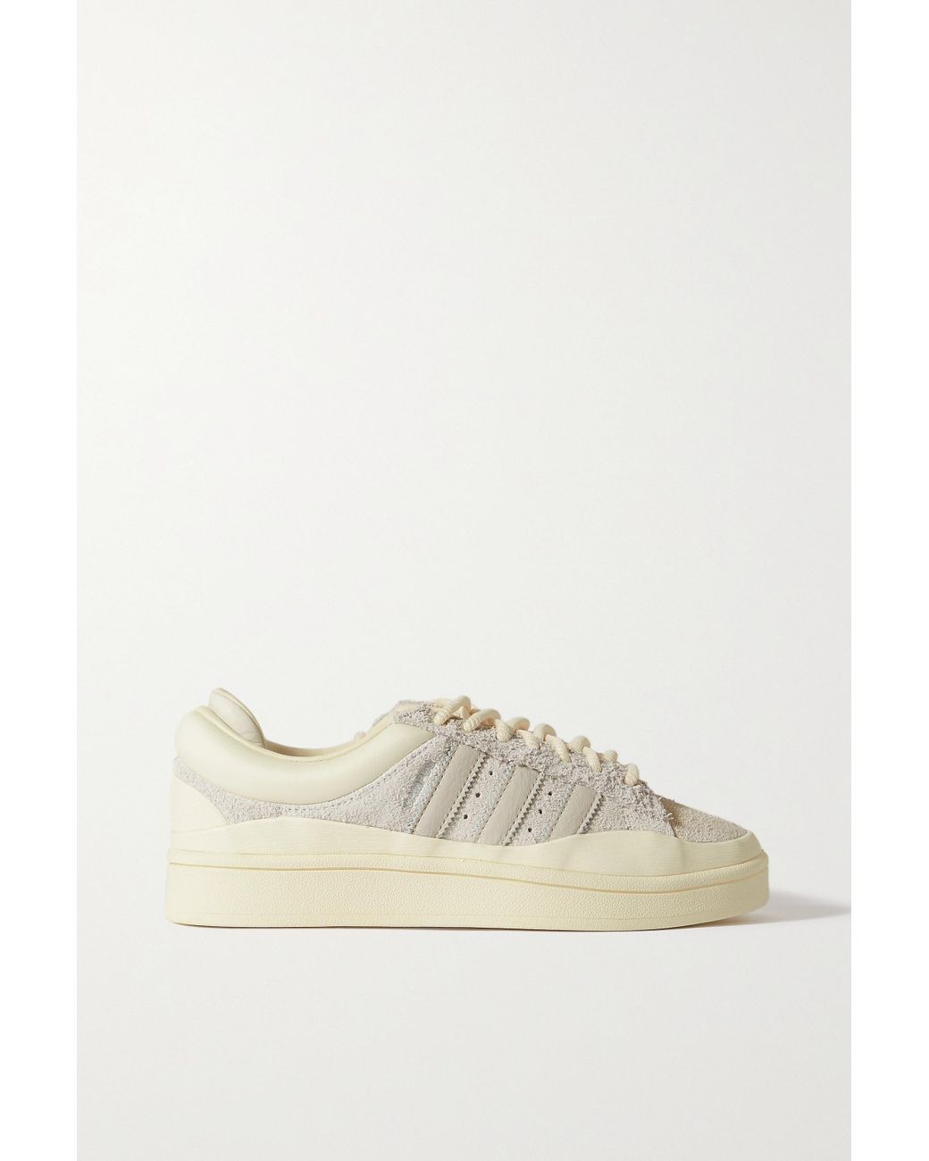 Adidas originals off outlet white textured leather sneakers