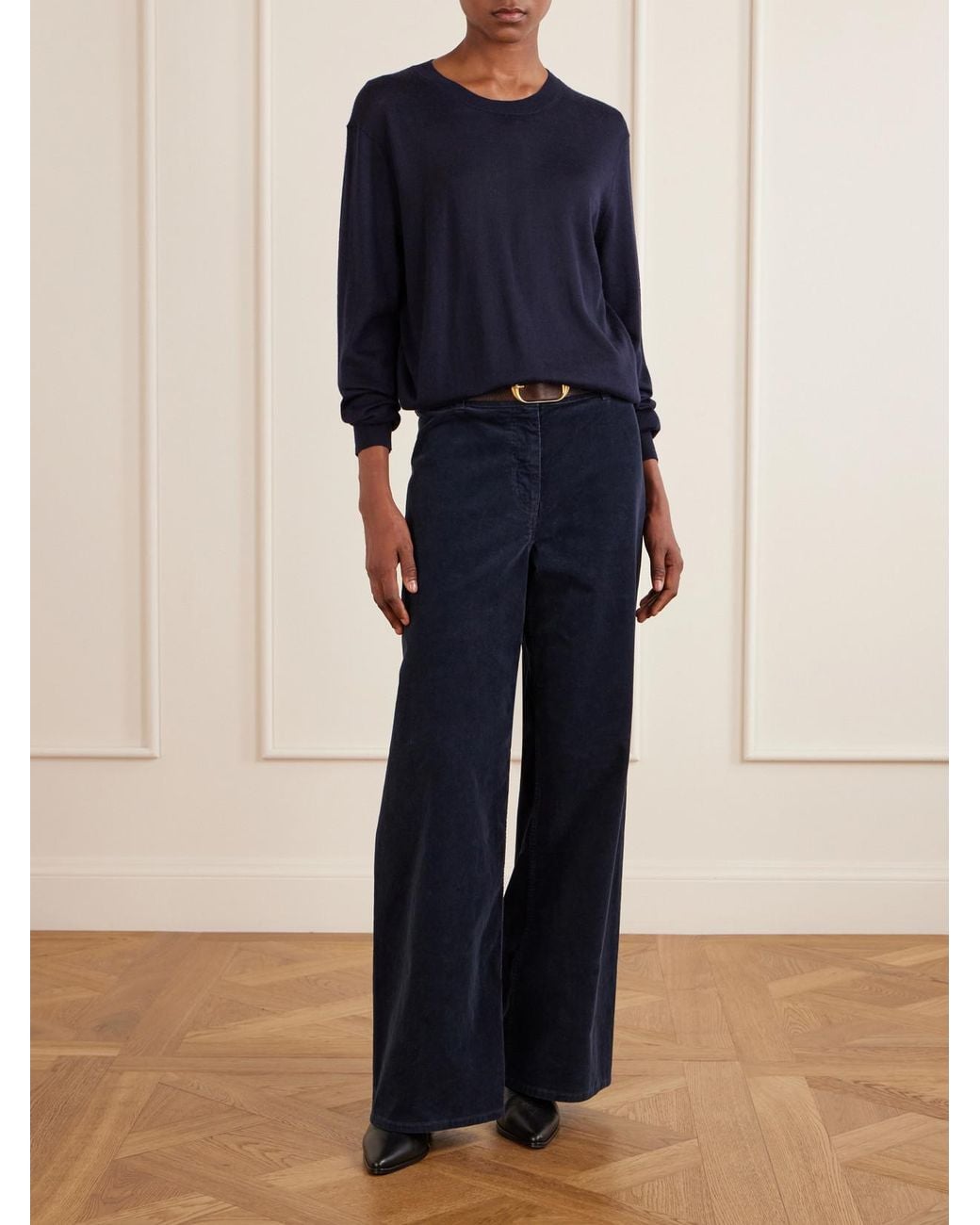 Nili Lotan Blue Verit Cashmere And Silk-Blend Sweater