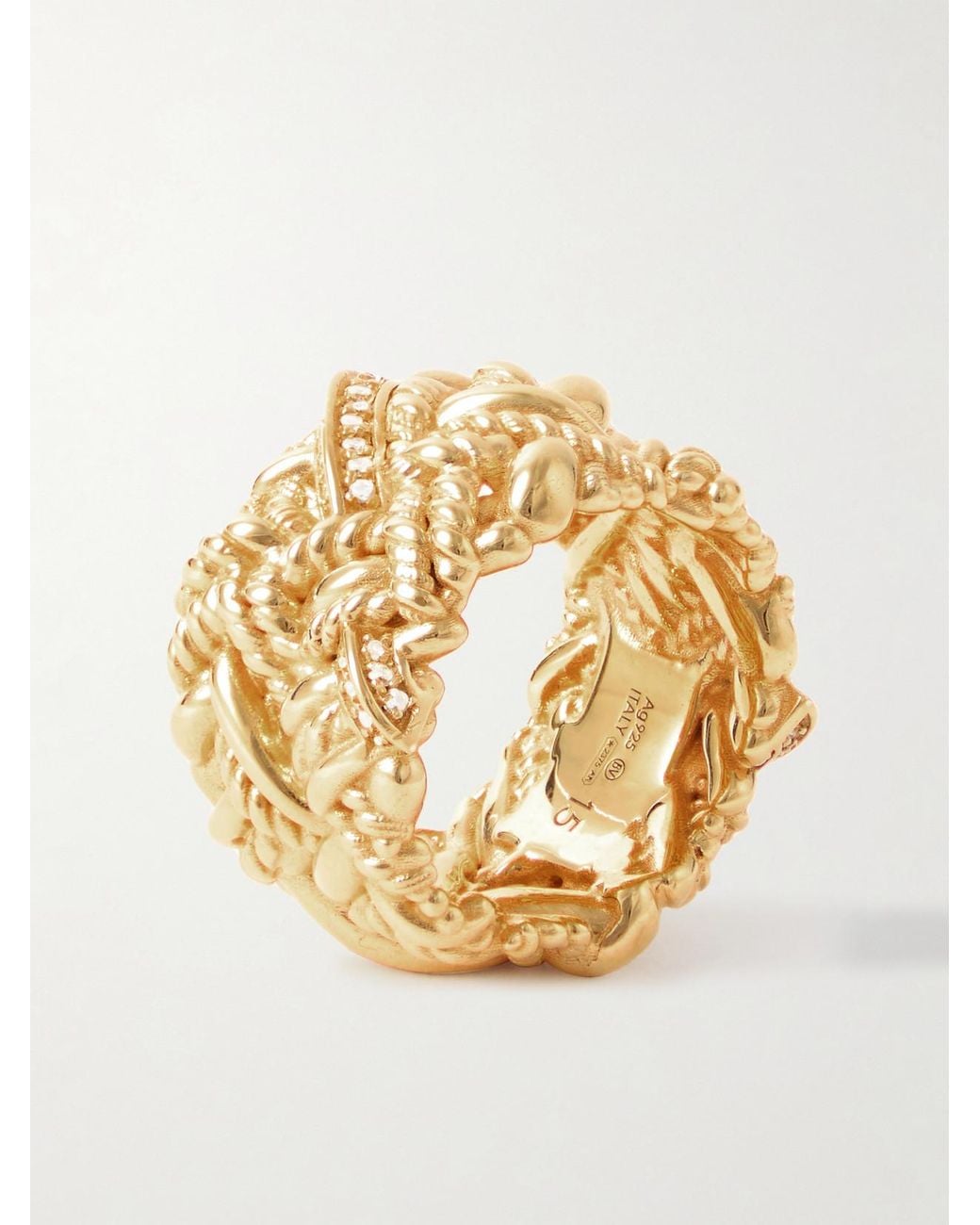 Bottega Veneta Metallic Plated Ring
