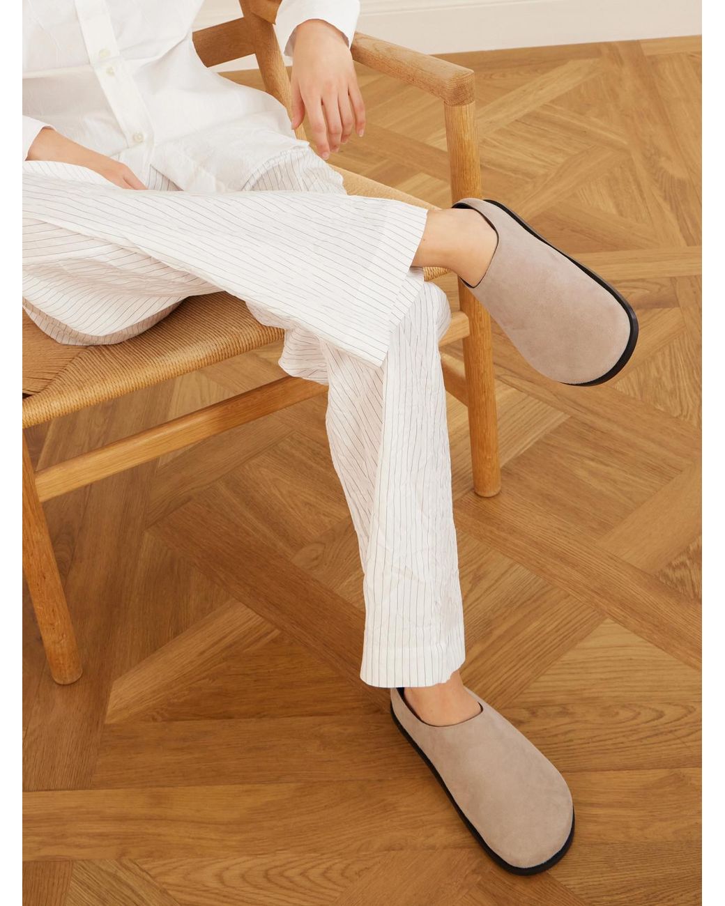 A.Emery White Lou Suede Clogs