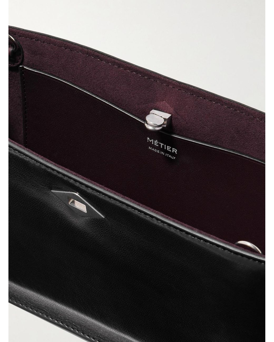 Metier Black Ease Leather Clutch
