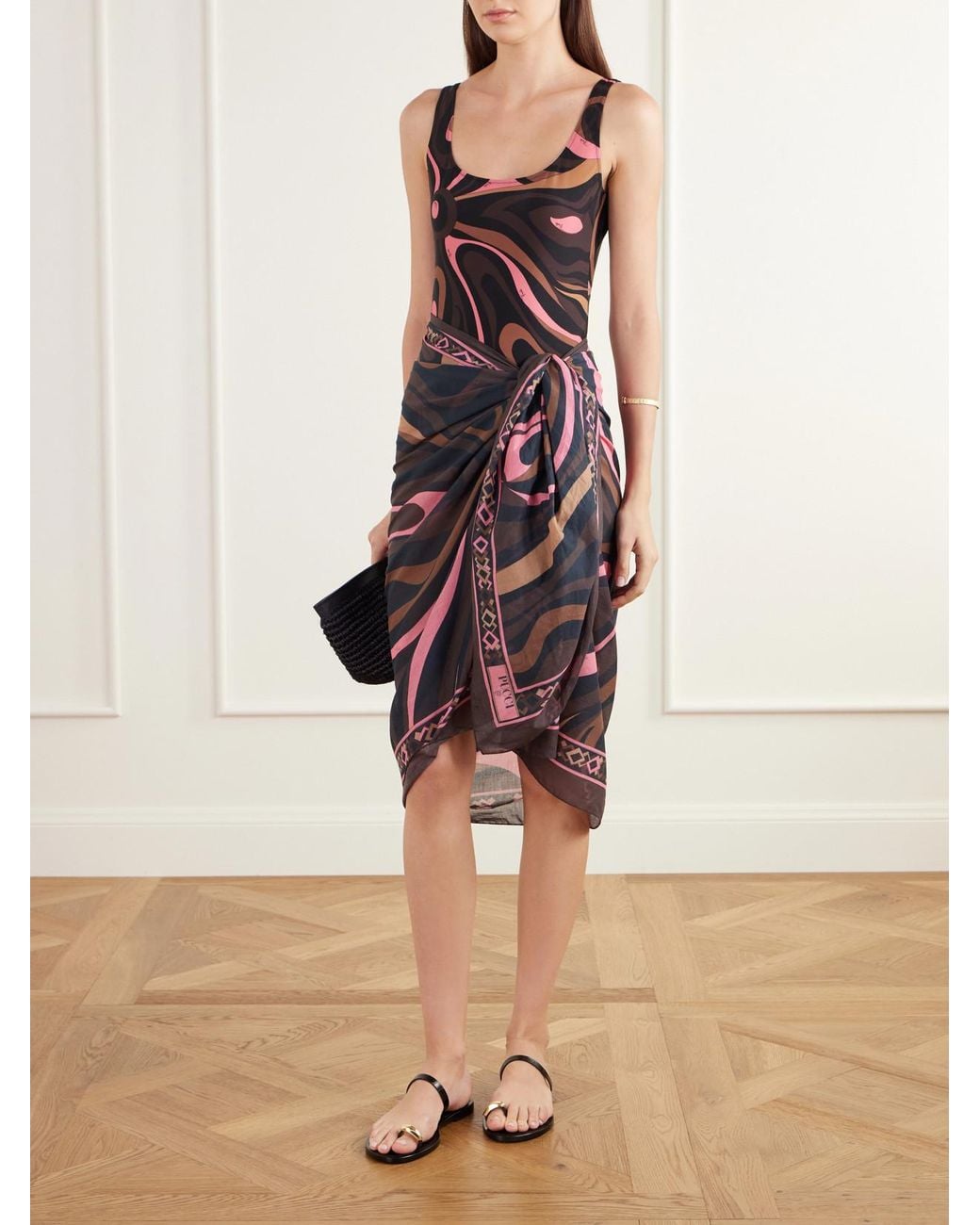Emilio Pucci Multicolor Printed Cotton-Voile Pareo