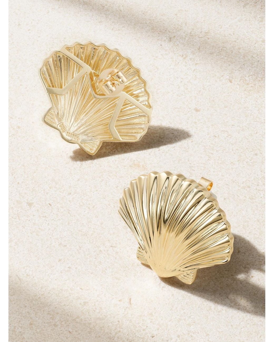 Mateo Natural Large Venus 14-Karat Earrings