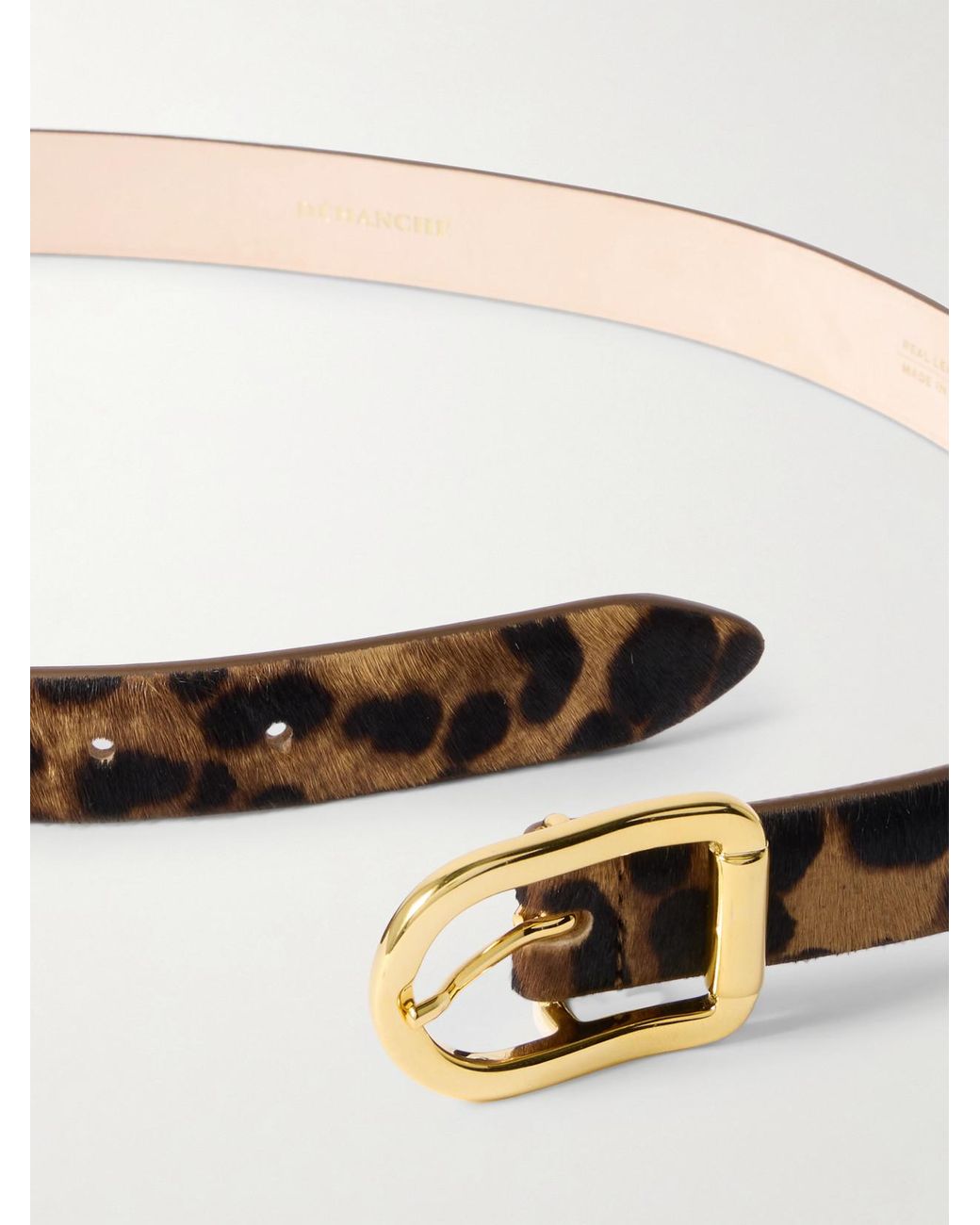 DEHANCHE Multicolor Mija Leopard-Print Calf Hair Belt