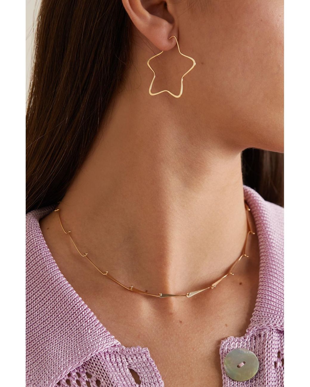 Melissa Joy Manning Metallic 14-Karat Hoop Earrings