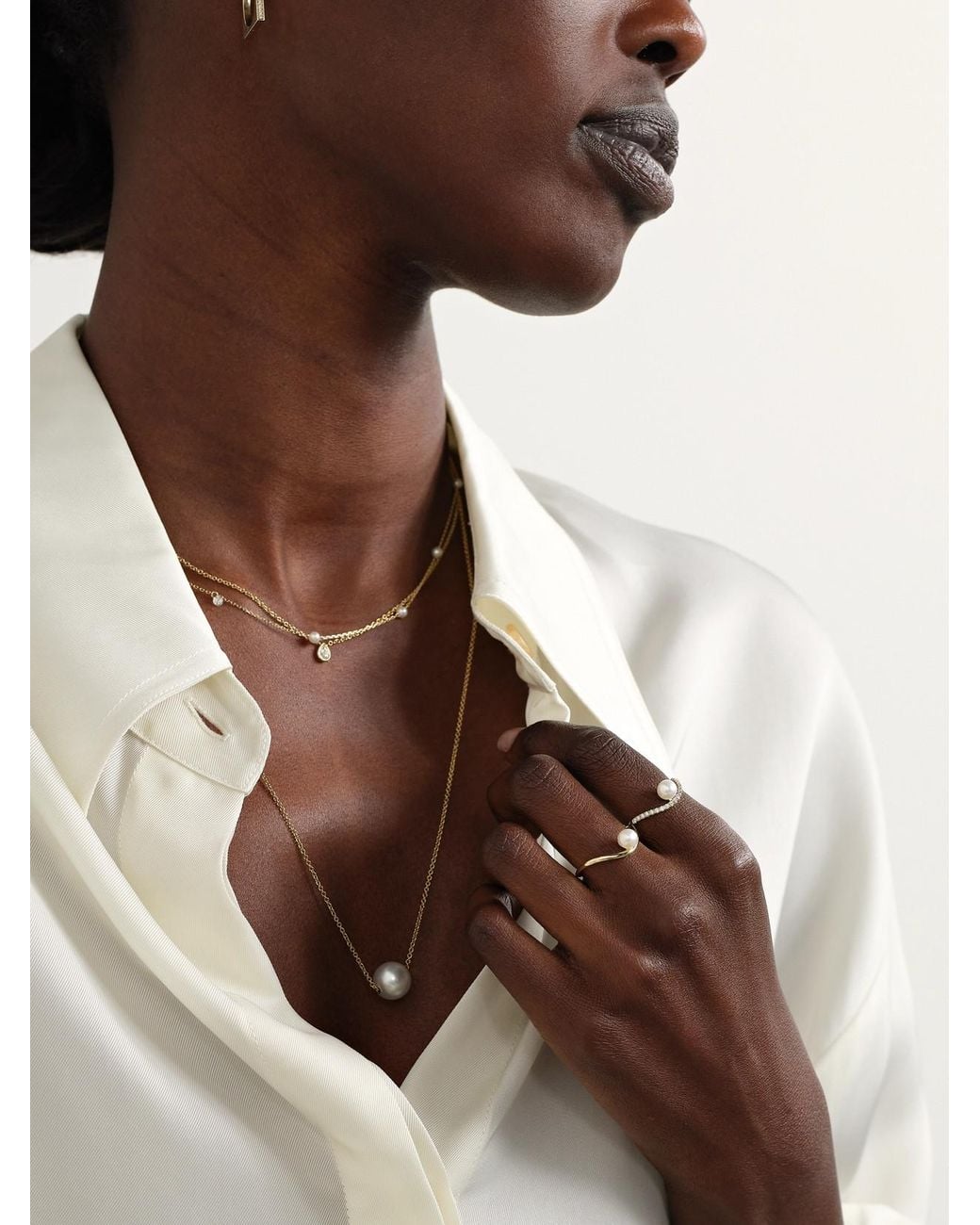 Mizuki Natural 14-Karat Pearl Ring