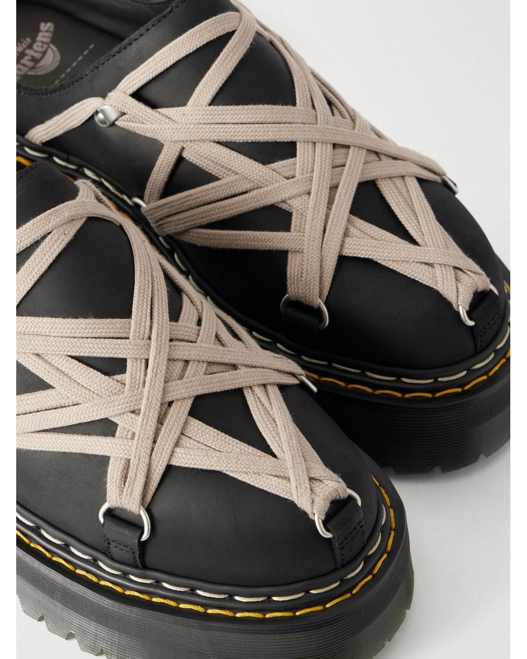 Rick Owens Black Dr. Martens Nubuck Mules