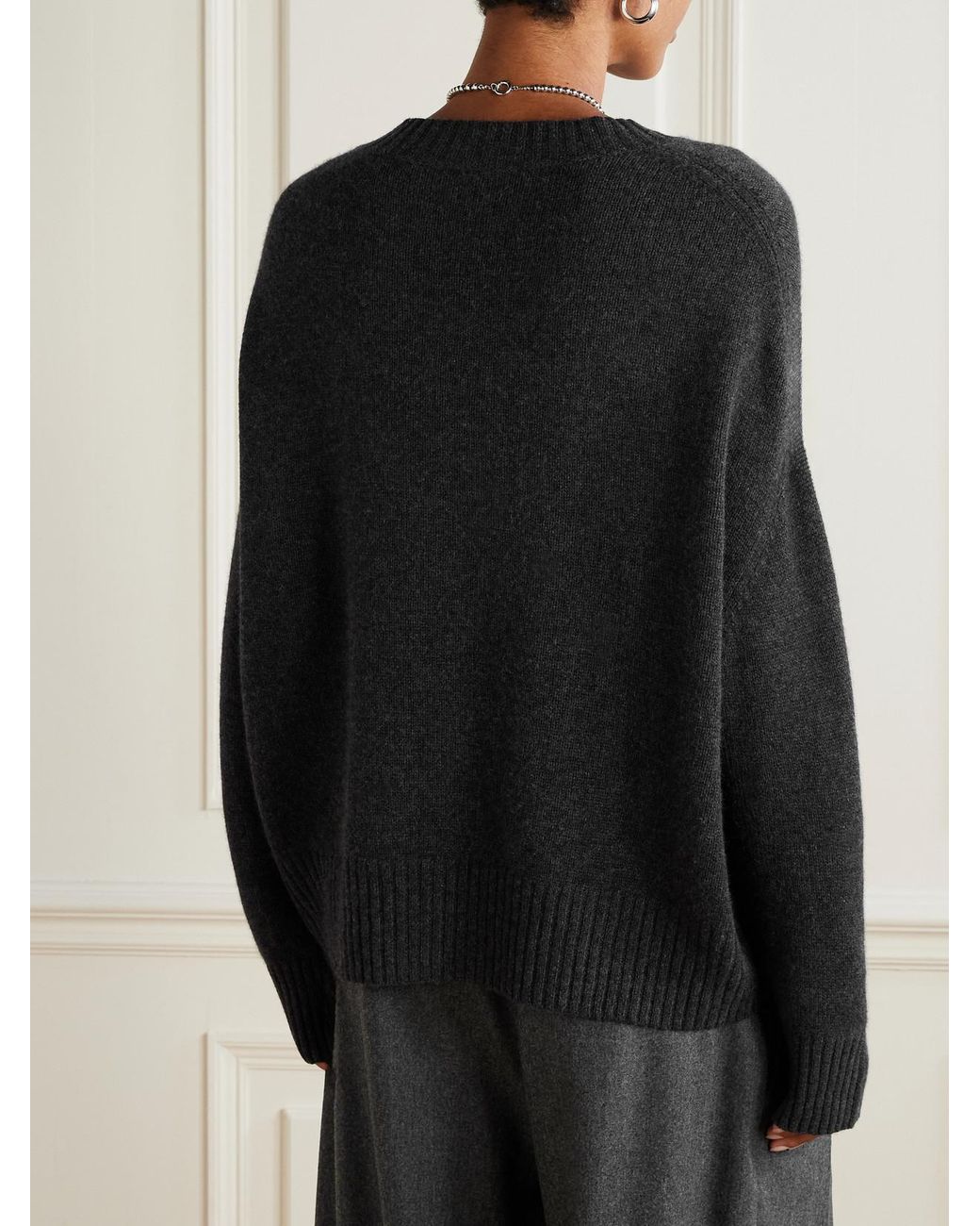 Allude Black Cashmere Sweater